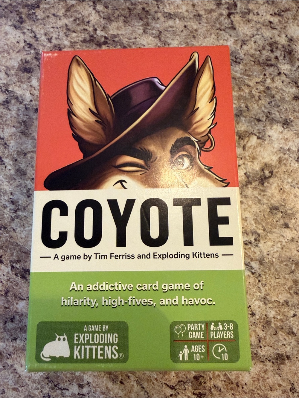 Coyote Card Game by Exploding Kittens — Orange & Green